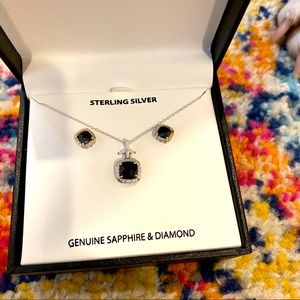 Victoria Townsend sapphire and diamond set